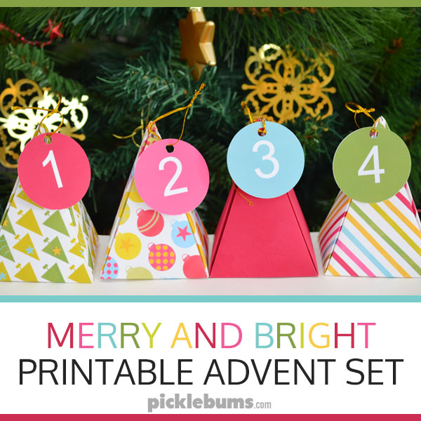 Merry and Bright Printable Advent Set