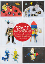 Space Play Dough Set - 6 play dough mats and 2 pages of printable accessories