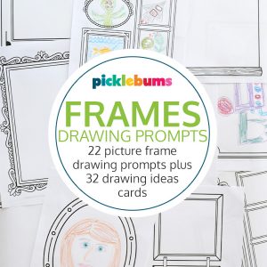 picture frame drawing prompt printables