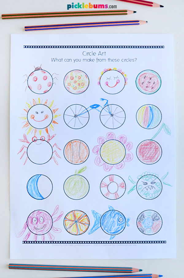 circle drawing prompt page