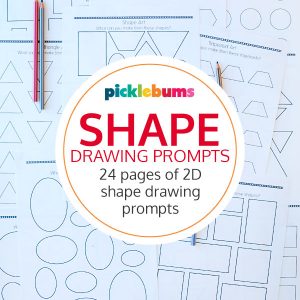 Shape drawing prompt set