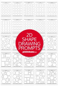 sample of all pages in shape drawing prompt set