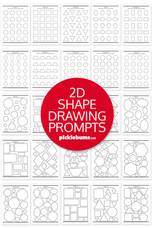 shape-drawing-prompts-sample sample of all pages in shape drawing prompt set