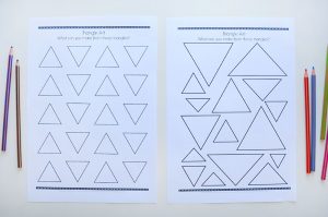 Triangle drawing prompt pages