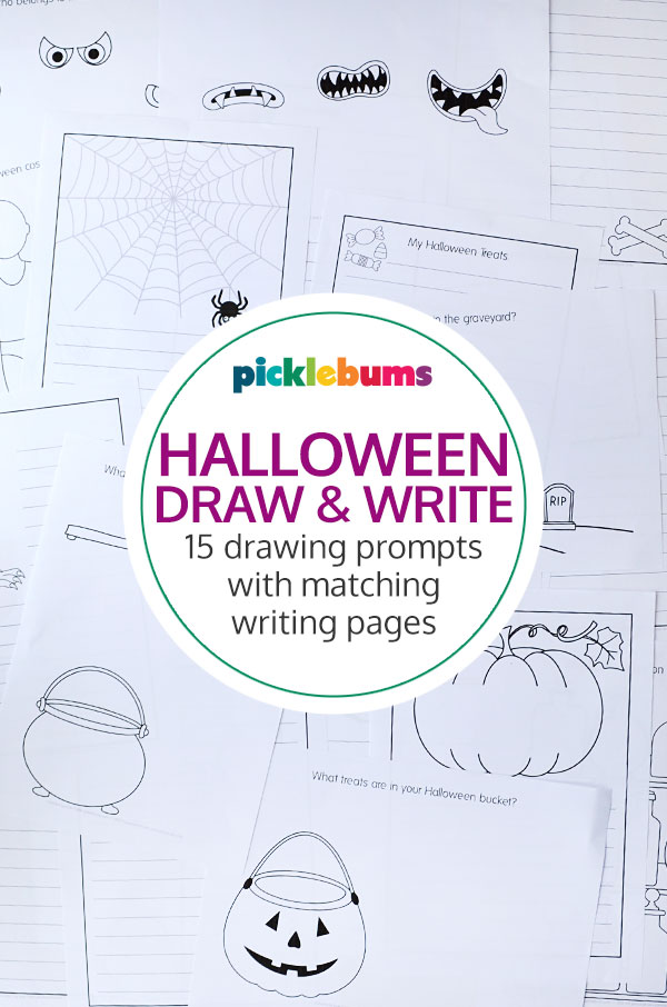 Halloween draw and write printable activity
