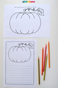 Halloween draw and write pumpkin prompt