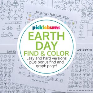 Earth Day Find and Color pages