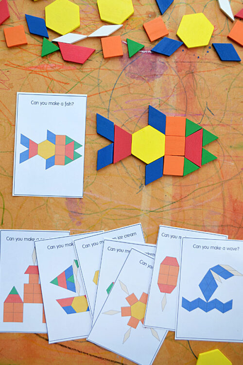 summer-pattern-block-challenge-cards fish pattern block mat challenge card