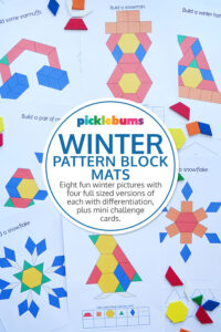 winter pattern block mat printable set