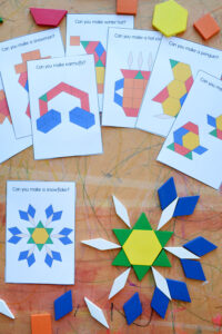 mini winter pattern block cards