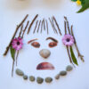 printable face parts with natural materials