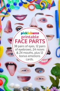 face parts printables with loose parts