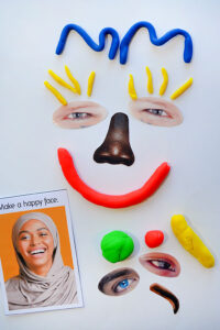 face parts printables and playdough