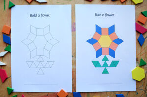 spring flower pattern block mats