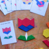 spring pattern block mini challenge cards