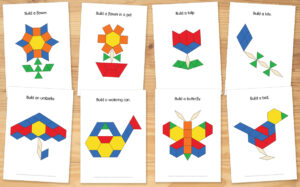 spring pattern block mat printables