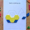 watering can pattern block mat