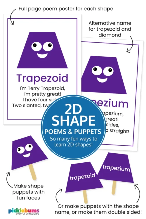 shape poem and puppet options examples of printable shape poems and puppets