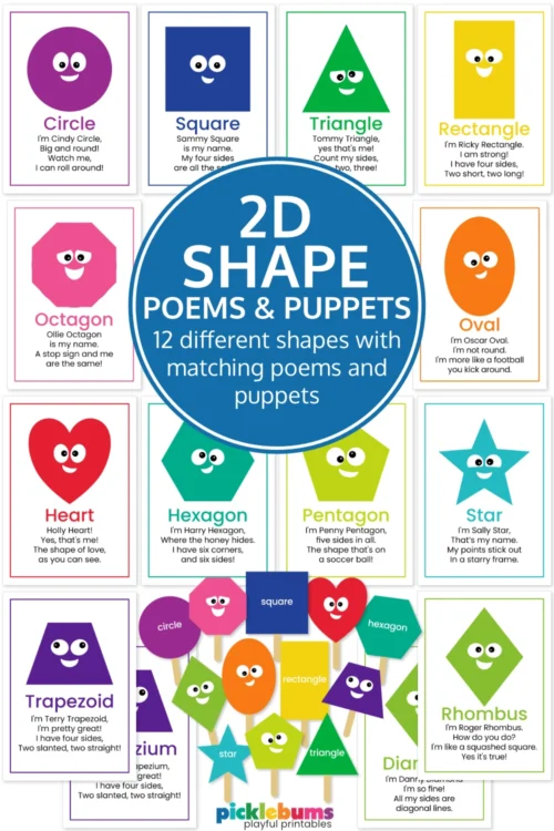 shape poems and puppets printable sample 2d shape poem poster and printable puppets