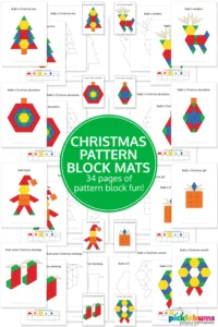 Christmas pattern block mat printables