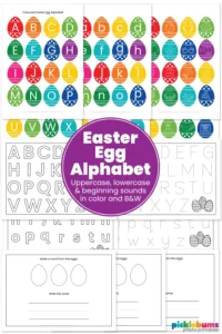 Easter egg alphabet pack