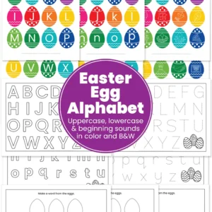Easter egg alphabet pack